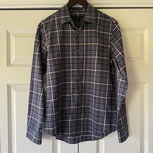 John Varvatos USA Purple Plaid Button Down Shirt Size S